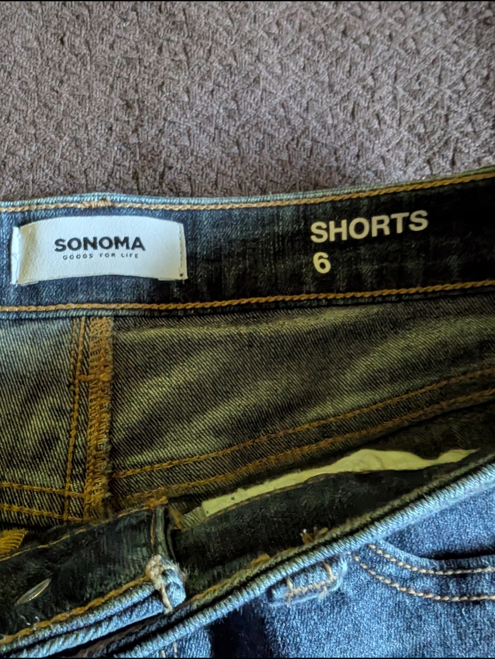 Sonoma Dark Blue Denim Star Shorts Size 6 EUC - Picture 4 of 4
